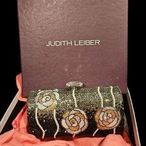 Judith Leiber Crystal Floral Clutch